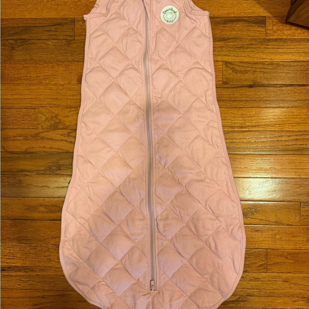 Dreamland Baby - Dusty Rose Quilted Kids Pajama Sleep Sack - 12-18 months